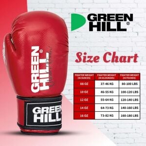 Green Hill Panther Carbon Deri Boks ve Kick-Boks Eldiveni Kırmızı