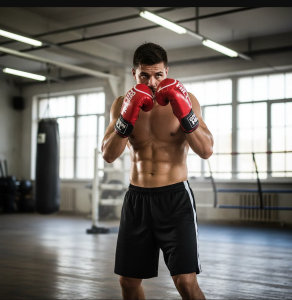 Green Hill Panther Carbon Deri Boks ve Kick-Boks Eldiveni Siyah