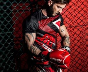 Green Hill Panther Carbon Deri Boks ve Kick-Boks Eldiveni Siyah