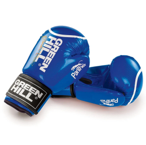 Green Hill Panther Carbon Deri Boks ve Kick-Boks Eldiveni Mavi