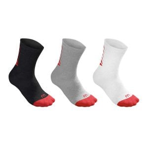 Wilson Tenis Çorabı 3 çift 35-38 No Siyah, Gri ve Beyaz