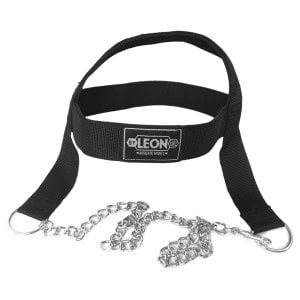 Leon Classic Egzersiz Ağırlık Çalışma Fitness Baş Boyun Kayışı Siyah Beyaz
