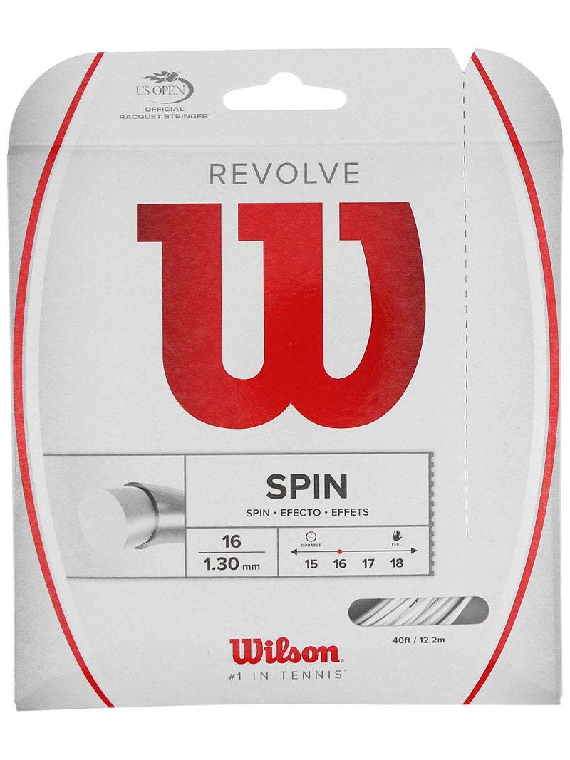 Wilson Revolve Spin 1,30 mm. Tekli Raket Kordajı 12,2 metre Beyaz