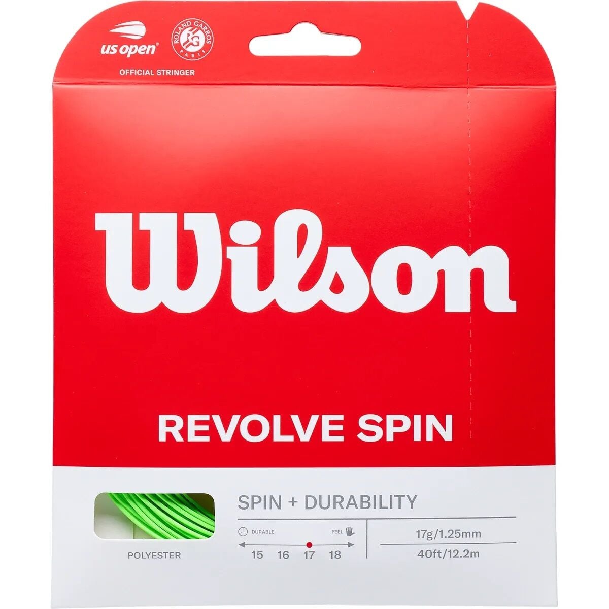 Wilson Revolve Spin 1,25 mm. Monofilament Kordaj Yeşil
