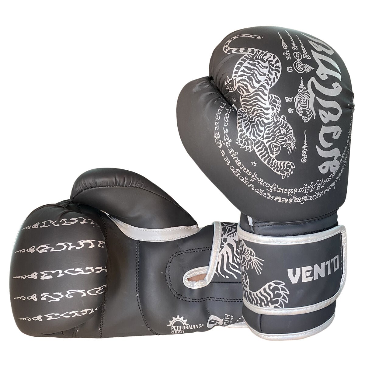 Vento Tiger Boks ve Kick-Boks Eldiveni Siyah Gümüş