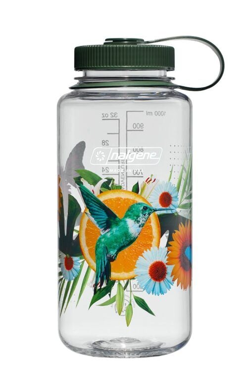 Nalgene Wide Mouth 32 Oz Suluk Matara 1 Litre Citrus Hummingbird
