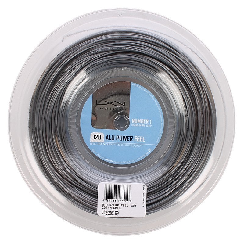 Luxilon Alu Power Feel 120 Rulo Kordaj 200 Metre Metalik Gri