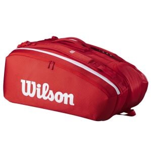 Wilson Süper Tour 15li Tenis ve Raket Çantası Kırmızı