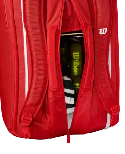 Wilson Süper Tour 15li Tenis ve Raket Çantası Kırmızı