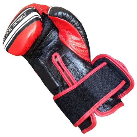 Dragon Storm Deri Kick Boks, Muay Thai ve Boks Eldiveni Kırmızı Siyah