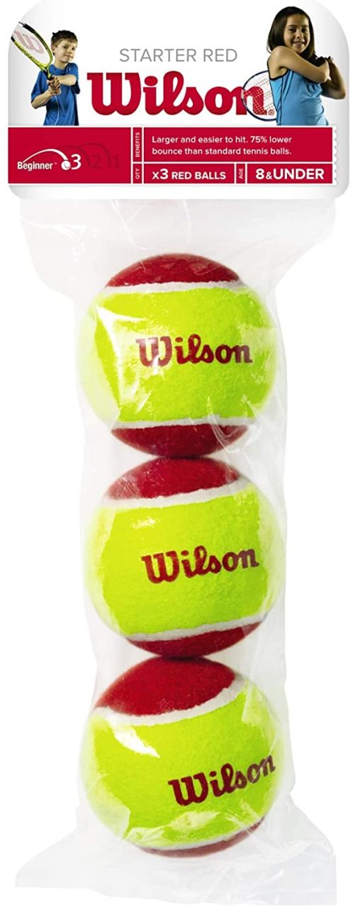 Wilson Starter Red 3lü Çocuk Tenis Topu Kırmızı Noktalı