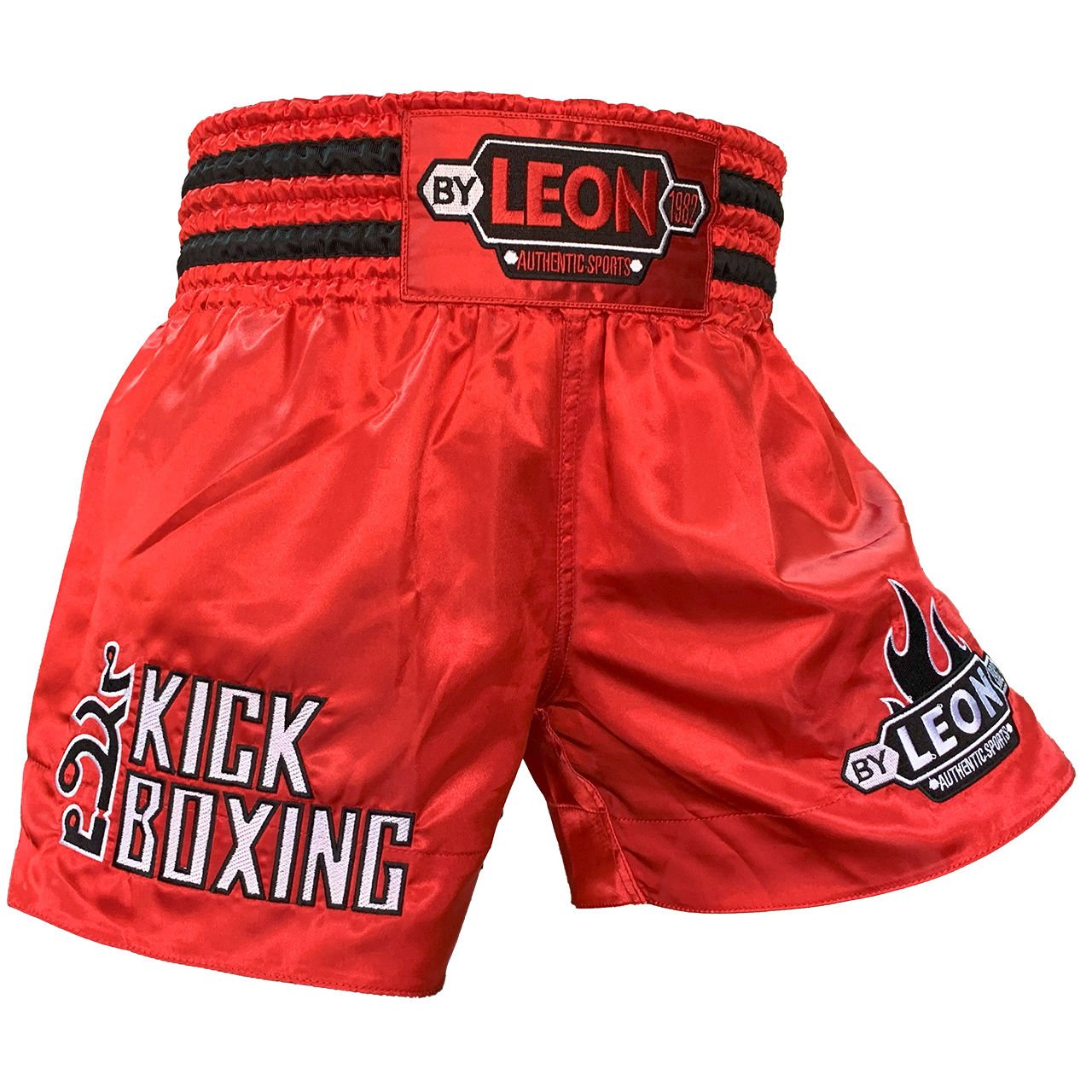 Leon Kick Boxing Nakışlı Kick Boks Şortu Kırmızı
