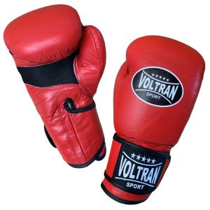 Voltran Classic Hakiki Deri Muay Thai ve Boks Eldiveni Kırmızı