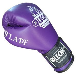 Leon Blade Training Boks, Kick Boks ve Muay Thai Eldiveni Mor 8 Oz