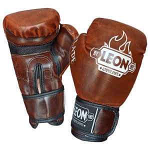 Leon Blade Training Boks, Kick Boks ve Muay Thai Eldiveni Kahve Renkli