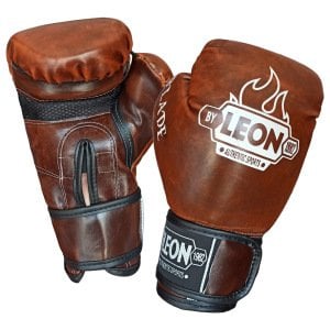 Leon Blade Training Boks, Kick Boks ve Muay Thai Eldiveni Kahve Renkli