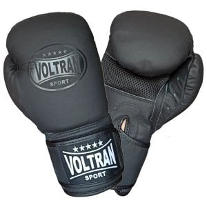 Voltran Vasim Hakiki Deri Muay Thai ve Boks Eldiveni Siyah