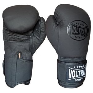 Voltran Vasim Hakiki Deri Muay Thai ve Boks Eldiveni Siyah