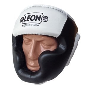 Leon Hardy Boks, Muay Thai ve Kick-Boks Antrenman Kaskı Siyah Beyaz