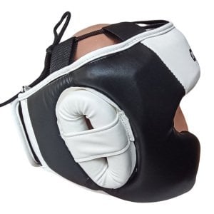 Leon Hardy Boks, Muay Thai ve Kick-Boks Antrenman Kaskı Siyah Beyaz